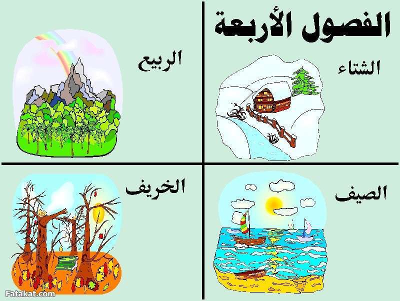 معلومات عن الفصول الاربعة للاطفال , شرح الفصول الاربعة للصغار