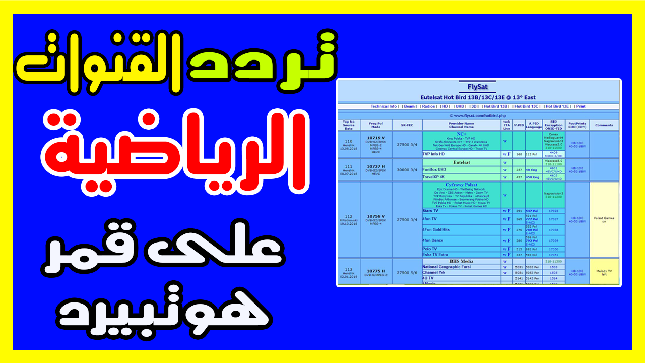 ترددات القنوات العربية على نايل سات - كل يوم تردد جديد 3183 3