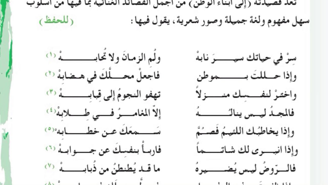 قصائد مدرسية عن الوطن - حب وطنى في قصيدتى 226 5